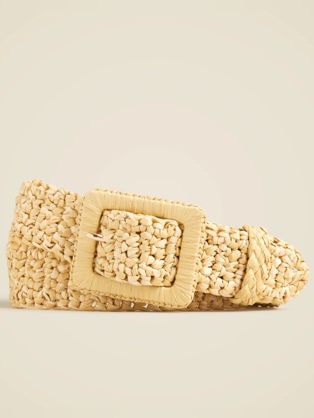 J. Crew Woven Raffia Belt in Natural